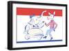 Elephant Dancing with Donkey Political Poster-null-Framed Giclee Print