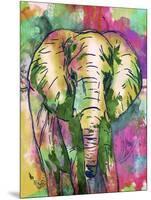 Elephant Dark Bright Henna-OnRei-Mounted Art Print