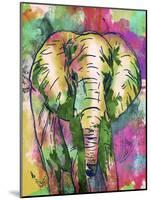 Elephant Dark Bright Henna-OnRei-Mounted Art Print