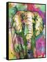 Elephant Dark Bright Henna-OnRei-Framed Stretched Canvas