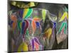 Elephant Decorated with Colorful Painting, Jaipur, Rajasthan, India-Keren Su-Mounted Photographic Print