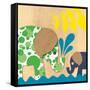 Elephant Family-Z Studio-Framed Stretched Canvas