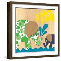 Elephant Family-Z Studio-Framed Art Print