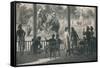 Elephant Fight at Baroda, 1896-null-Framed Stretched Canvas