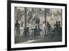 Elephant Fight at Baroda, 1896-null-Framed Giclee Print