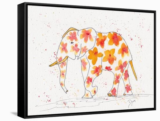 Elephant Flower-Beverly Dyer-Framed Stretched Canvas