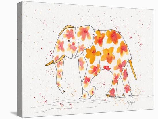 Elephant Flower-Beverly Dyer-Stretched Canvas
