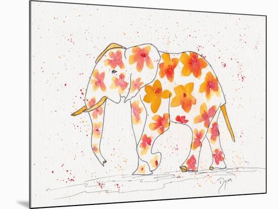 Elephant Flower-Beverly Dyer-Mounted Art Print