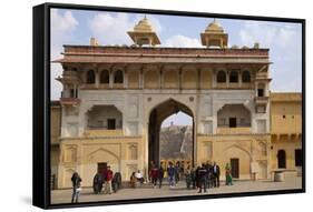 Elephant Gate, Amber Fort, Jaipur, Rajasthan, India, Asia-Peter Barritt-Framed Stretched Canvas