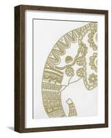 Elephant Gold 2-Pam Varacek-Framed Art Print