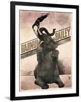 Elephant Gray Barnum and Bailey-null-Framed Giclee Print