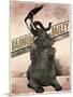 Elephant Gray Barnum and Bailey-null-Mounted Giclee Print