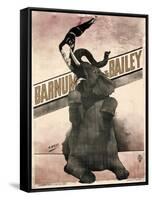 Elephant Gray Barnum and Bailey-null-Framed Stretched Canvas