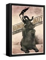 Elephant Gray Barnum and Bailey-null-Framed Stretched Canvas