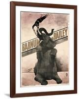 Elephant Gray Barnum and Bailey-null-Framed Giclee Print