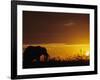 Elephant Grazing at Sunset, Tarangire National Park, Tanzania-Merrill Images-Framed Photographic Print