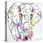 Elephant Head Colorful-OnRei-Stretched Canvas