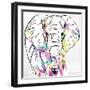 Elephant Head Colorful-OnRei-Framed Art Print