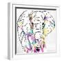 Elephant Head Colorful-OnRei-Framed Art Print
