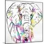 Elephant Head Colorful-OnRei-Mounted Art Print