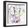 Elephant Head Colorful-OnRei-Framed Art Print