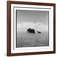 Elephant Herd, Masai Mara Game Reserve, Kenya-Paul Souders-Framed Photographic Print