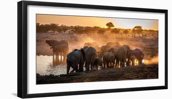 Elephant Huddle-Simon Van Ooijen-Framed Photographic Print