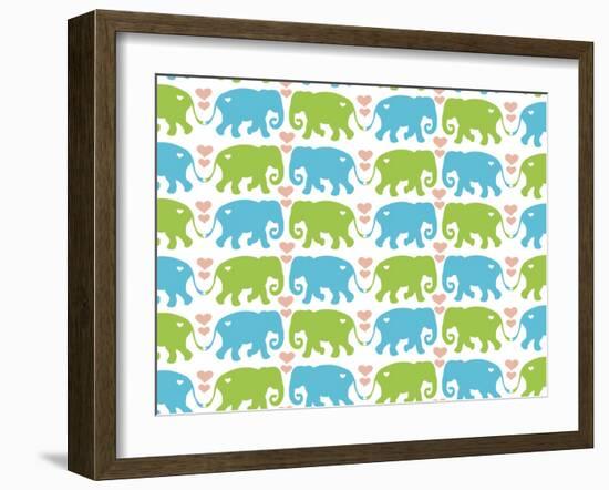 Elephant Hugs-Joanne Paynter Design-Framed Giclee Print