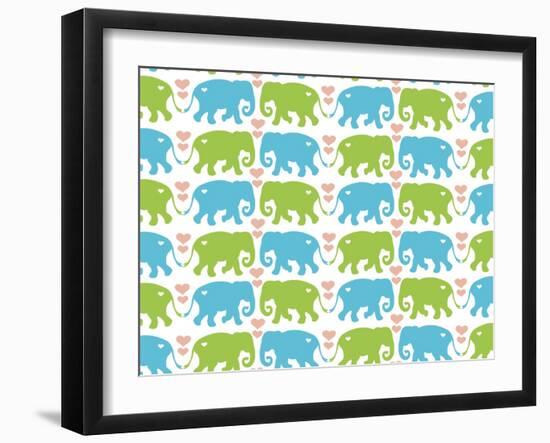 Elephant Hugs-Joanne Paynter Design-Framed Giclee Print