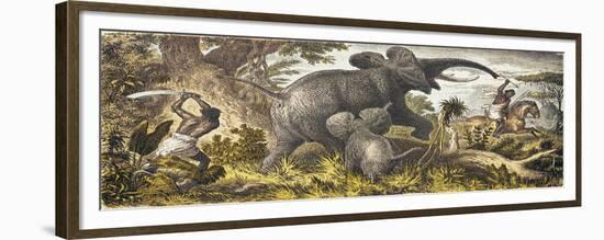 Elephant Hunt, 1815-null-Framed Giclee Print