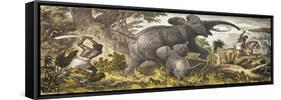 Elephant Hunt, 1815-null-Framed Stretched Canvas