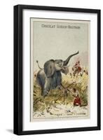 Elephant Hunt, India-null-Framed Giclee Print