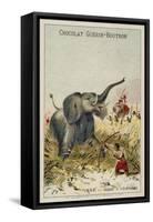 Elephant Hunt, India-null-Framed Stretched Canvas