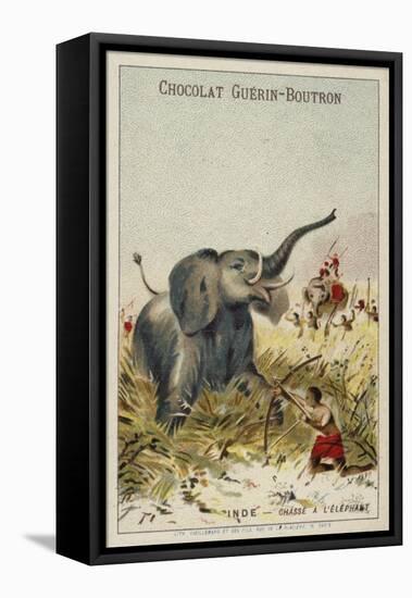 Elephant Hunt, India-null-Framed Stretched Canvas