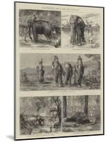 Elephant Hunting in Ceylon-null-Mounted Giclee Print