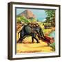 Elephant. Illustration from Elephant Bill by Liuet. Col. J. H. Williams-English School-Framed Giclee Print