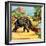 Elephant. Illustration from Elephant Bill by Liuet. Col. J. H. Williams-English School-Framed Giclee Print