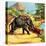 Elephant. Illustration from Elephant Bill by Liuet. Col. J. H. Williams-English School-Stretched Canvas