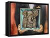 Elephant in a Box-Leah Saulnier-Framed Stretched Canvas