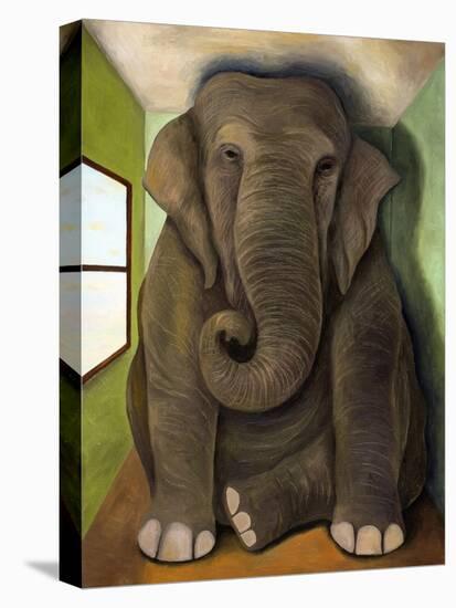 Elephant in a Room Cracks-Leah Saulnier-Stretched Canvas