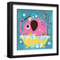 Elephant in Bathtub-Nancy Lee-Framed Art Print