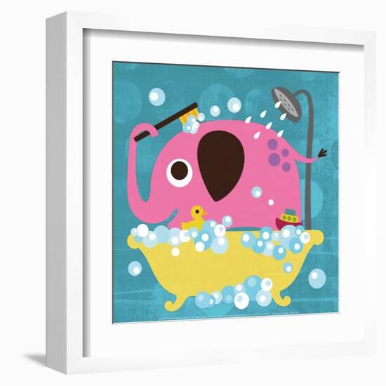 Elephant in Bathtub-Nancy Lee-Framed Art Print