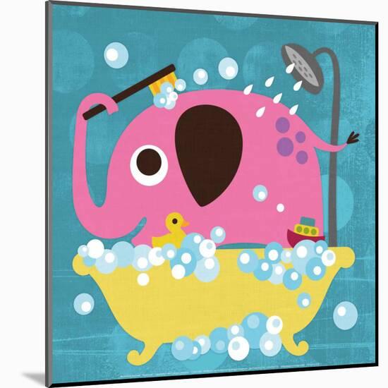 Elephant in Bathtub-Nancy Lee-Mounted Art Print