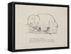 Elephant in Row Boat From a Collection Of Poems and Songs by Edward Lear-Edward Lear-Framed Stretched Canvas