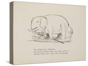 Elephant in Row Boat From a Collection Of Poems and Songs by Edward Lear-Edward Lear-Stretched Canvas