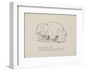 Elephant in Row Boat From a Collection Of Poems and Songs by Edward Lear-Edward Lear-Framed Giclee Print