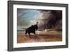 Elephant in Shallow Waters of Shire River, 1859-Thomas Baines-Framed Giclee Print