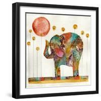 Elephant in Sunflower Field-Wyanne-Framed Giclee Print