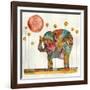 Elephant in Sunflower Field-Wyanne-Framed Giclee Print