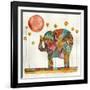 Elephant in Sunflower Field-Wyanne-Framed Giclee Print